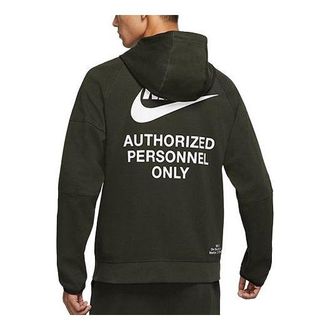 Nike Training Athleisure Casual Sports Hooded Jacket Green DM6549-355