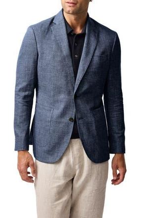 Rodd & Gunn Greerton Linen & Cotton Sport Coat in Indigo at Nordstrom Rack, Size Small