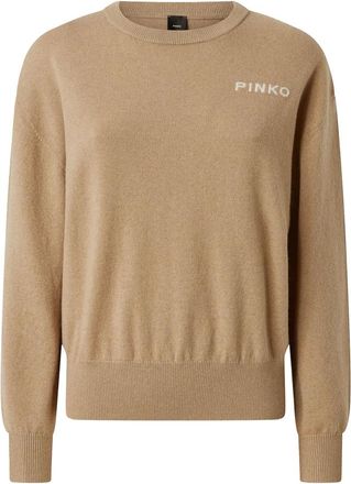 Pinko Pinko, Truien & Vesten, Dames, Bruin, XS, Wol, Love Birds Sweater
