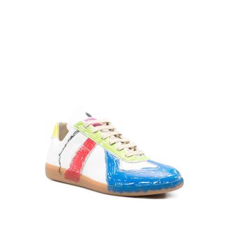 Maison Margiela White Calf Leather Sneakers - White