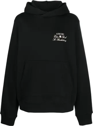Amiri logo-print cotton hoodie - men - Lyocell/Cotton - XXXL - Black