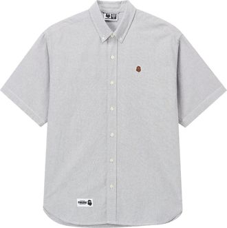 Fingercroxx Camicia ricamata a maniche corte - Grigio