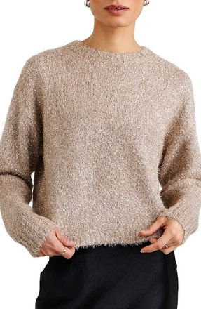 Bella Dahl Slouchy Sweater in Gold Shimmer at Nordstrom, Size X-Small