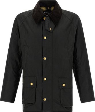 Barbour Black Solid Shirt Collar Jacket
