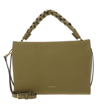 Coccinelle Leather handbag cross body bag Boheme Grana Double Hand Bag Seagrass/Sandshell khaki