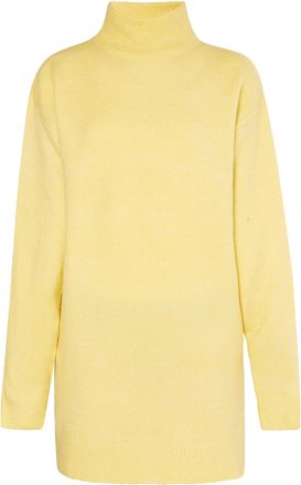 Mymo Gebreide jurk Dames lichtgeel