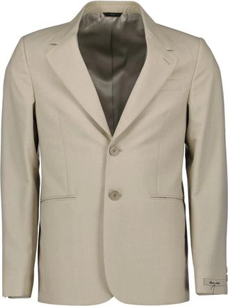 Fendi Blazers, male, Beige, Size: S Wool Blazer