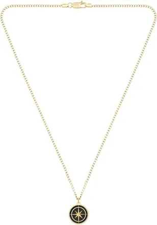 BOSS Gold-tone necklace with medallion pendant