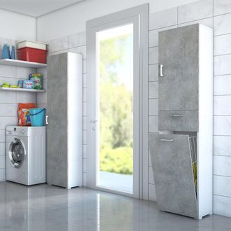 OEM Mueble Multiusos Con Cesto Para La Ropa Blanca Con Puerta De Hormig&oacute;n