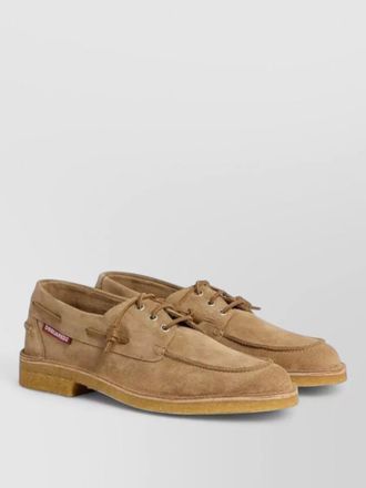 Dsquared2 suede round toe loafers rubber sole