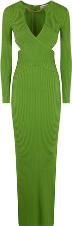 Elisabetta Franchi Red Carpet Knit Long Dress