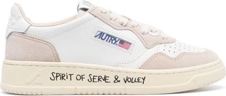 Autry Medalist leather sneakers - women - Rubber/Calf Leather/Fabric/Calf Leather - 39 - Neutrals