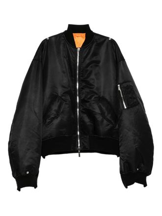Comme Des Gar&ccedil;ons zipped bomber jacket - Black