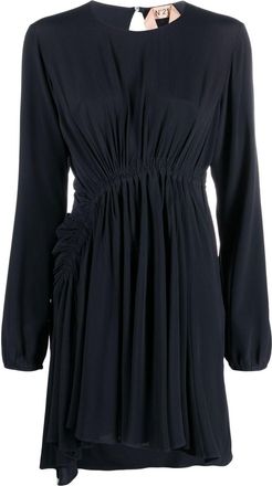 N&deg;21 asymmetric hem mini dress - women - Silk/Acetate - 38 - Blue