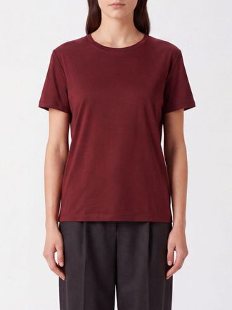 Max Mara S Max Mara T-shirt girocollo in misto cotone con spalle cadute