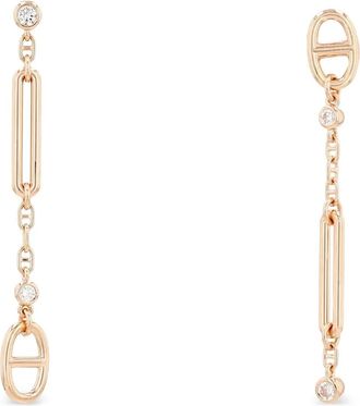 Herm&egrave;s Orecchini Chaine dAncre in oro rosa con diamanti anni 2020