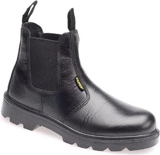 Lh by la Halle Capps LH829 Antistatic Sole Black Grain Leather Safety Dealer Boot With Steel Toe Caps (UK 11/EURO 46)