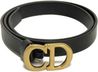 Dior Pre-owned Cest Smooth Calfskin Belt - female - Dior Vintage - Vintage Belts - Black - ONE SIZE - Pre-owned