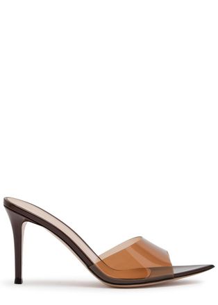 Gianvito Rossi Elle 85 Patent Leather Mules - Brown - 41 (IT41/ UK8)