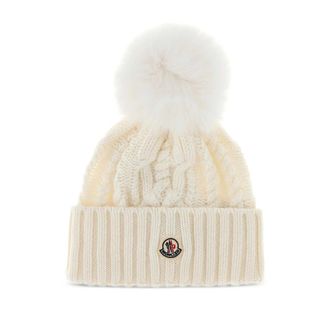 Moncler Cable-knit Pom-pom Beanie