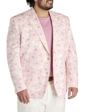 Tallia Orange Big & Tall Floral Sport Coat in Pink at Nordstrom, Size 56L
