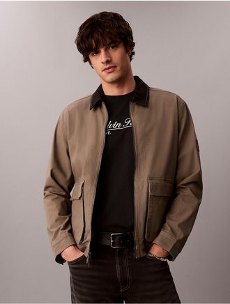 Calvin Klein Jeans Calvin Klein Mens Matte Canvas Jacket - Brown - 2XL