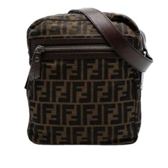 Fendi Pre-owned Cross Body Bags, female, Brown, Size: ONE SIZE Pre-owned Canvas Crossbody Bag