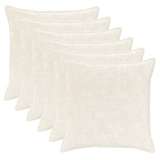 vidaXL Vidaxl Federa 6 Pz Houten Bianco 80 X 80 Cm