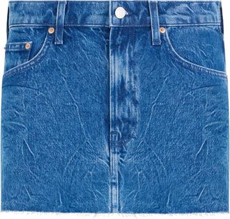 Mother Gonna mini in denim - Dames - Spijkerrokken - Blauw - W27 - Denim - Rokken