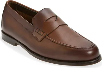 Doucal's Mario Penny Loafer in Nappato Marrone at Nordstrom, Size 43