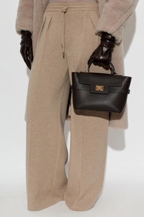 Max Mara Leather Handbag Margaux, Womens, Brown