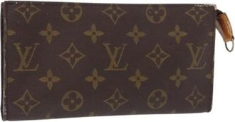 Louis Vuitton Pre-owned Canvas Pouch - Dames - Vintage Clutch - Bruin - ONE Size - Vintage