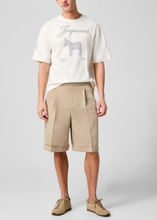 Jacquemus Mens Pastro cuffed pleated Bermuda short
