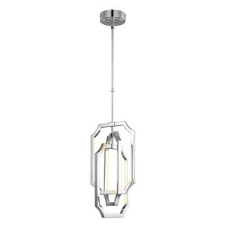 Netlighting Audrie LED Medium Ceiling Pendant Light Polished Nickel