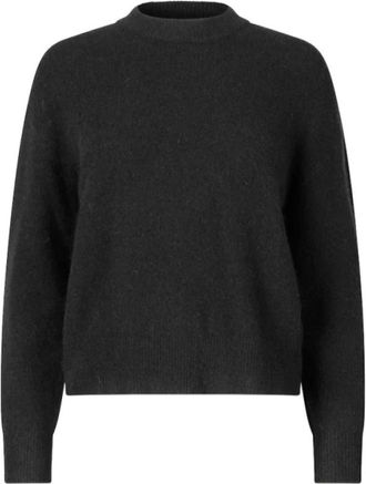 Sams&oslash;e & Sams&oslash;e Anour O-N Pullover - Dames - Ronde hals truien - Zwart - XS - Wol - Truien & Vesten
