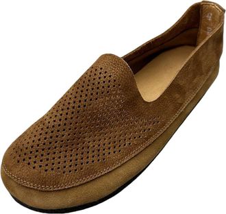 Generic Mens Penny Loafers Soft Breathable Moccasin Driving Shoes Genuine Leather Retro Slip on Flats Boat Walking Shoes for Male (Brown,7.5)