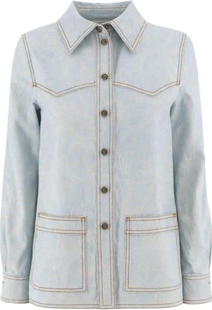 Etro Lichtgewicht Jacquard Jas - Dames - Spijkerjassen - Grijs - M - Jassen