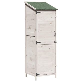 vidaXL Cobertizo De Jard&iacute;n Con Techo Blanco 59,5 X 56 X 176,5 Cm Vidaxl