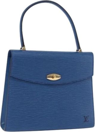 Louis Vuitton Pre-owned Malesherbes Hand Bag - Dames - Vintage Handtas - Blauw - ONE Size - Leer - Vintage