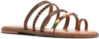 Aldo Lindya Toe Ring Slide Sandal in Brown Multi at Nordstrom, Size 8.5