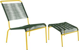 Schubiger M&ouml;bel Spaghetti-Lounger-Hochlehner + Hocker S&auml;ntis