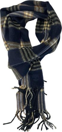 Timberland Winter Scarves, female, Blue, Size: ONE SIZE Quadri Check Scarf