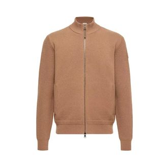 Moncler Cardigan Tricot - male - Moncler - Cardigans - Brown - XL - Knitwear