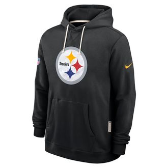 Nike Pittsburgh Steelers Initial Home Sideline Nike Mens Dri-FIT NFL Pullover Hoodie in Black | 03AZ00A7L-A0M