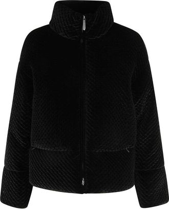 Emporio Armani Cropped Velvet Blouson Jacket