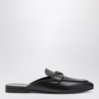 Prada Black leather mules
