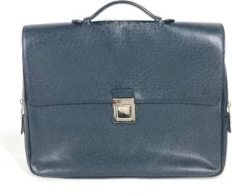 Louis Vuitton Tweedehands leren Louis Vuitton tassen - Dames - Vintage Handtas - Blauw - ONE Size - Leer - Vintage
