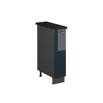 Vicco Mueble De Botica Fame-line, Azul Oscuro Alto Brillo/antracita, 20 Cm, Et Antracita, Vicco