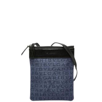 Bulgari Pre-owned Cross Body Bags, female, Blue, Size: ONE SIZE Pre-owned Vintage Pochette Shoulder Bag