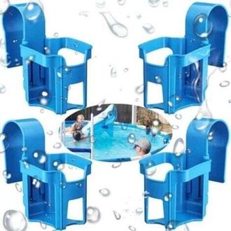 OEM Portavasos Para Piscina: Juego De 4 Accesorios Multifuncionales Con Soporte Para Piscina, Cesta De Almacenamiento Y Portavasos Desmontable Para Fiesta